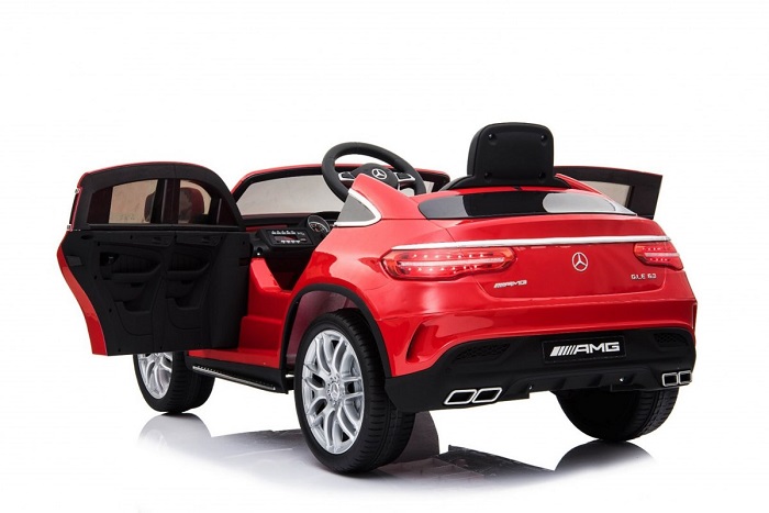 JOKO Elektrické autíčko Mercedes AMG GLEE 63 Coupe, penové kolesá, kožené sedadlo, červené