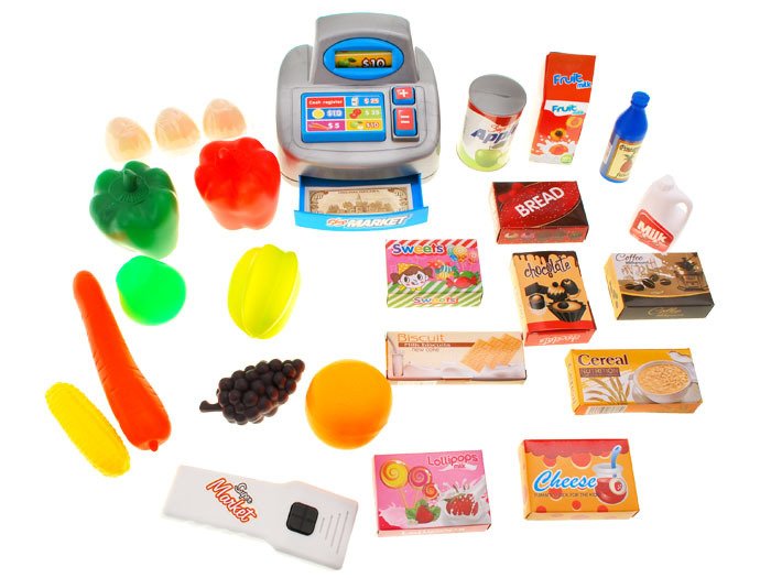 JOKO Obchod pre deti Supermarket s pokladňou a vozíkom na kolieskach, zelený