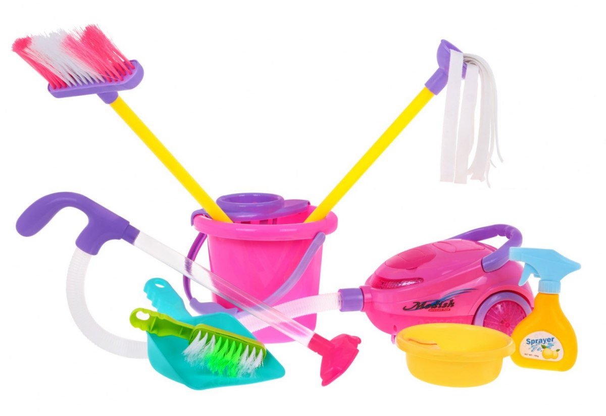 JOKO Detský Upratovací stolík s vysávačom so svetlom a zvukom, ružový