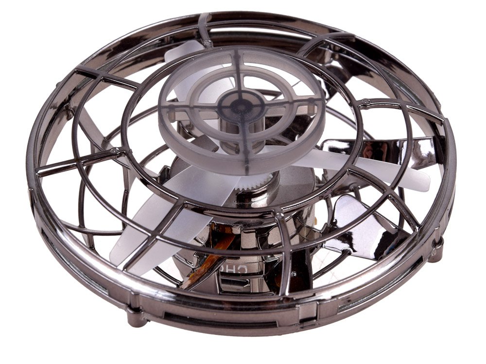 JOKO Lietajúci Flying Fidget Spinner, UFO MINI DRON s Led svetlom, modrý