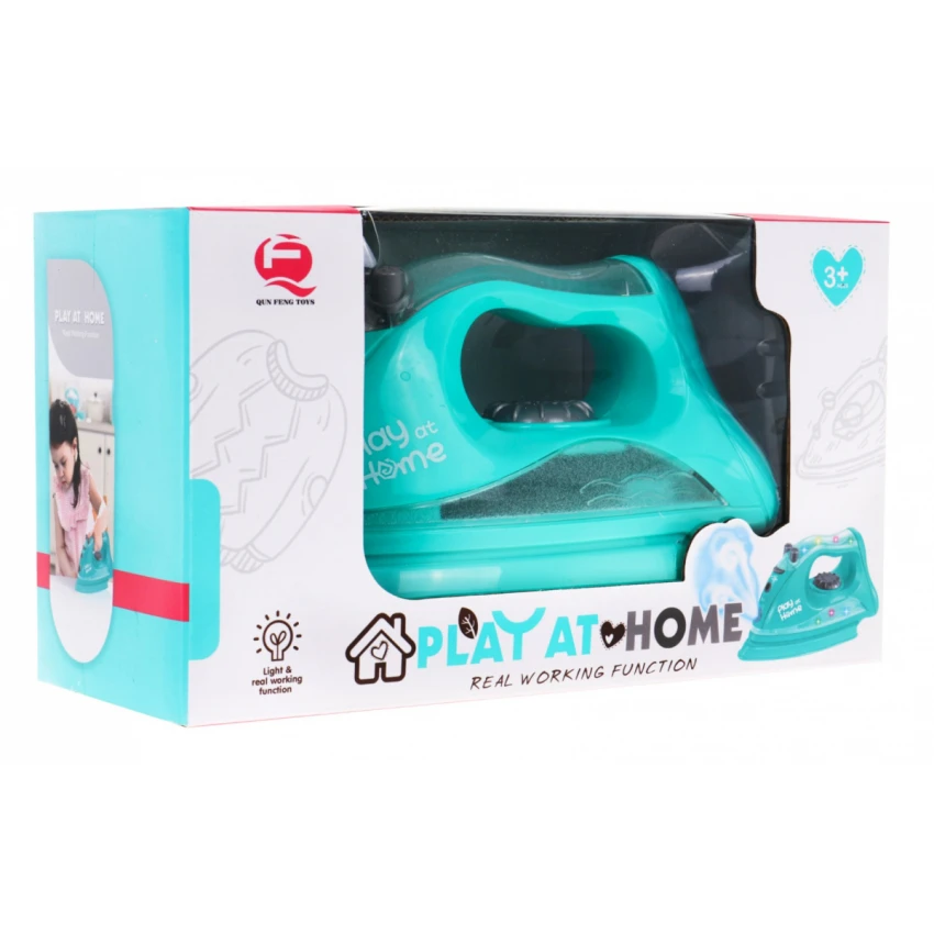 JOKO Detská Žehlička na batérie na vodu s PAROU + svetlom + zvuk, modrá