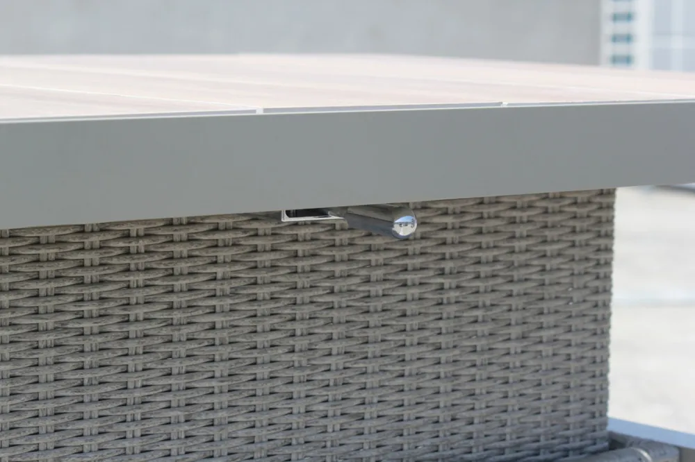 MKSTOR Záhradný Ratanový Nábytok TAISHA z TECHNORATANU + Stôl s keramickou doskou + 7 vankúšov a 6 podsedákov