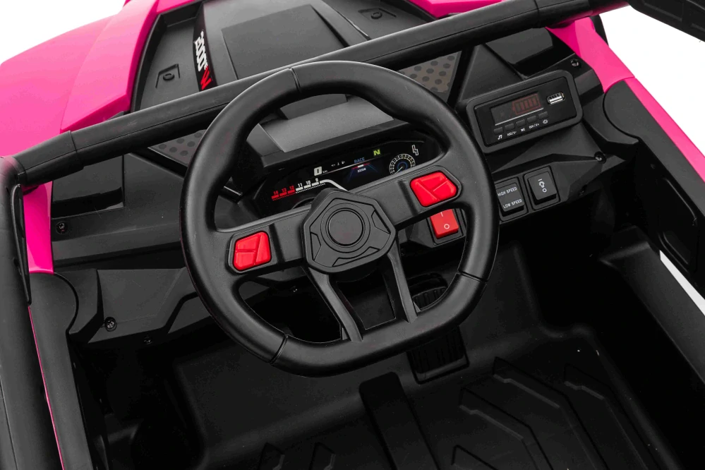 JOKO Elektrické Autíčko Buggy 4x4 KCK, penové kolesá, kožené sedadlo, 4x50W 24V, nosnosť 50kg, červené