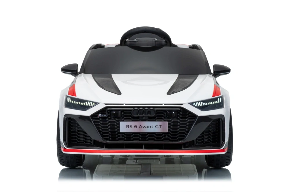 JOKO Elektrické autíčko Audi RS6 Avant GT, penové kolesá, kožené sedadlo, biele