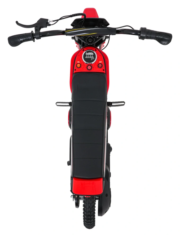 JOKO Elektrická Motorka RZ56 MAX 350W s Reťazovým Pohonom 24V, Nafukovacie kolesá, Kožené sedadlo, nosnosť 65kg, červená