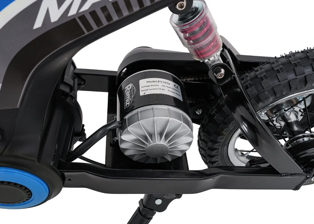 JOKO Elektrická Motorka RZ56 MAX 350W s Reťazovým Pohonom 24V, Nafukovacie kolesá, Kožené sedadlo, nosnosť 65kg, modrá