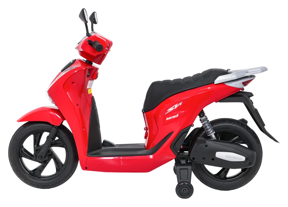 JOKO Elektrická Motorka Skúter HONDA SH125I, penové kolesá, kožené sedadlo, červená