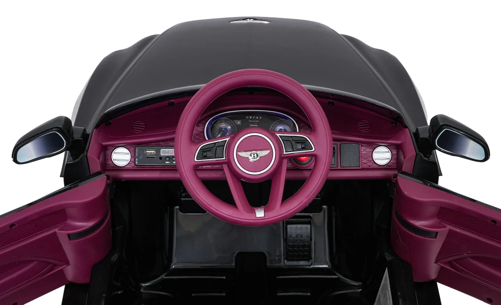 JOKO Elektrické autíčko Bentley Bentayga S, penové kolesá, kožené sedadlo, čierne