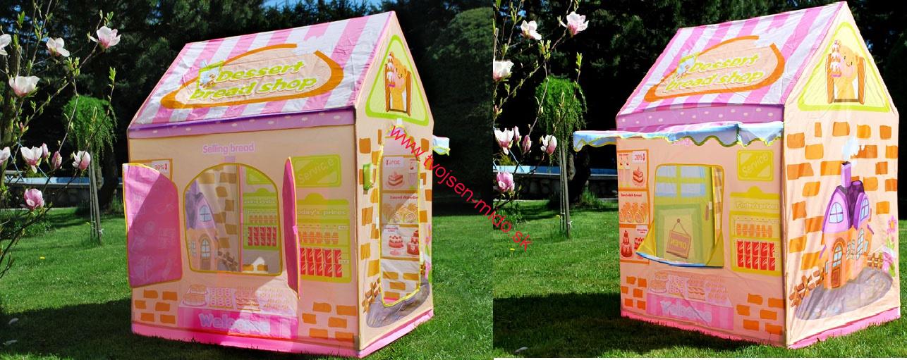 JOKO Detský rozkladací domček Cukráreň + zvonček