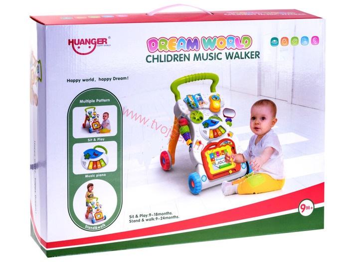 JOKO Chodítko s interaktývnym panelom, tabuľou, telefónom a klavírom