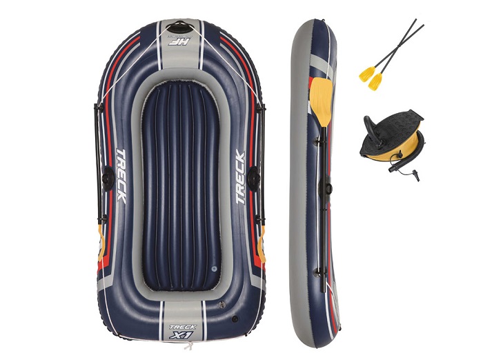 Bestway 61083 Nafukovací čln Hydro Force + veslá + pumpa 228cm x 121cm, modrý