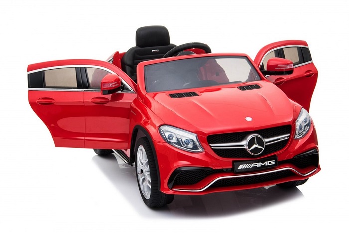 JOKO Elektrické autíčko Mercedes AMG GLEE 63 Coupe, penové kolesá, kožené sedadlo, červené