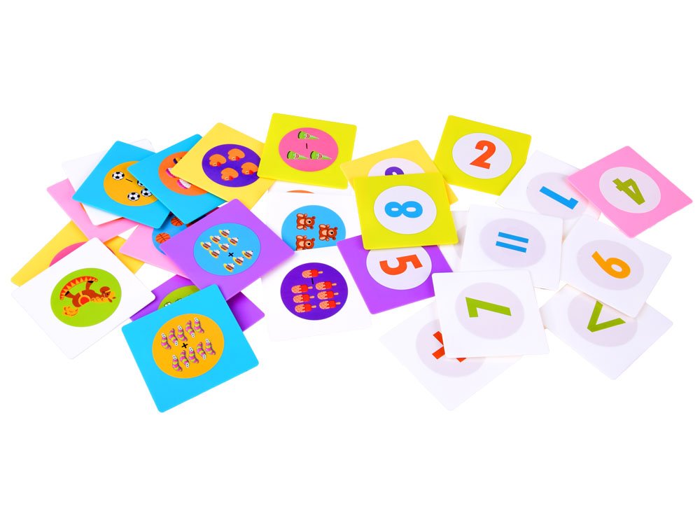 JOKO Magnetické kocky s číslami a zvieratami na učenie matematiky 45ks 