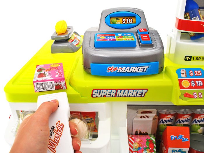 JOKO Obchod pre deti Supermarket s pokladňou a vozíkom na kolieskach, zelený