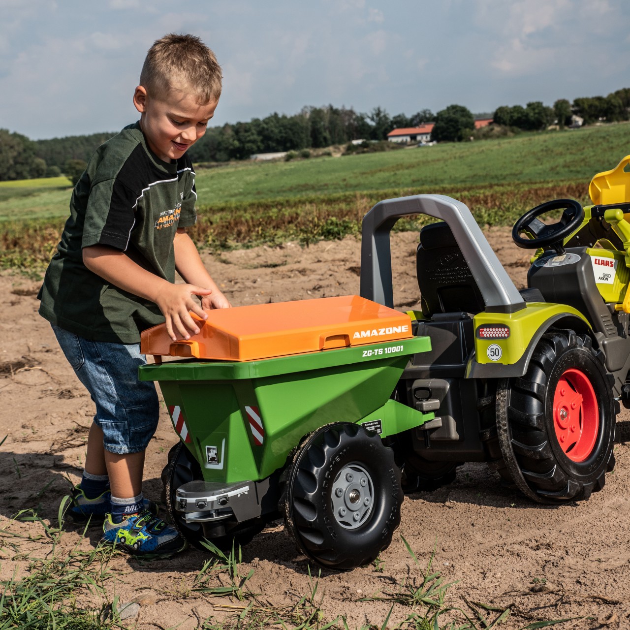 Rolly Toys Príves Rozmetač na piesok, zrno Streumax Amazone R25104 