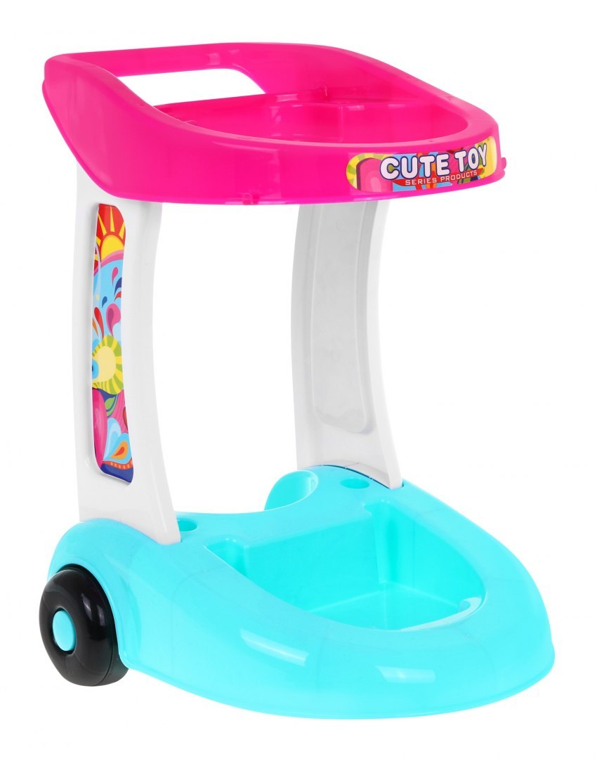 JOKO Detský Upratovací stolík s vysávačom so svetlom a zvukom, ružový