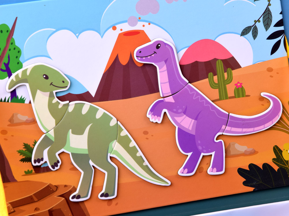 JOKO Magnetická kniha Dinosaury, magnetické puzzle