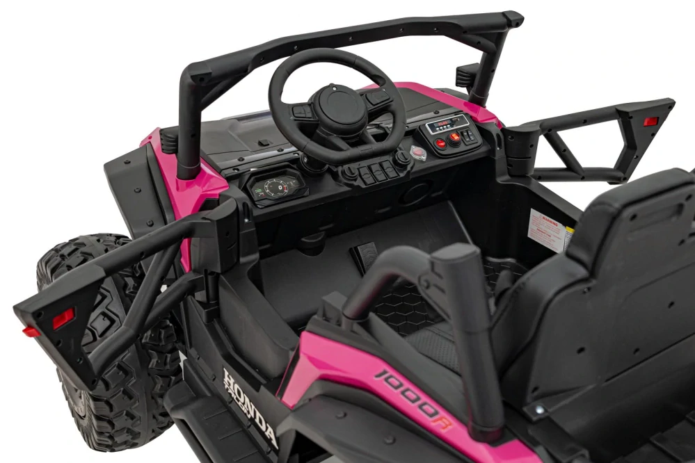 JOKO Elektrické Autíčko Buggy HONDA Off-Road 4x120W, penové kolesá, DVOJMIESTNE kožené sedadlo, nosnosť 60kg, ružové