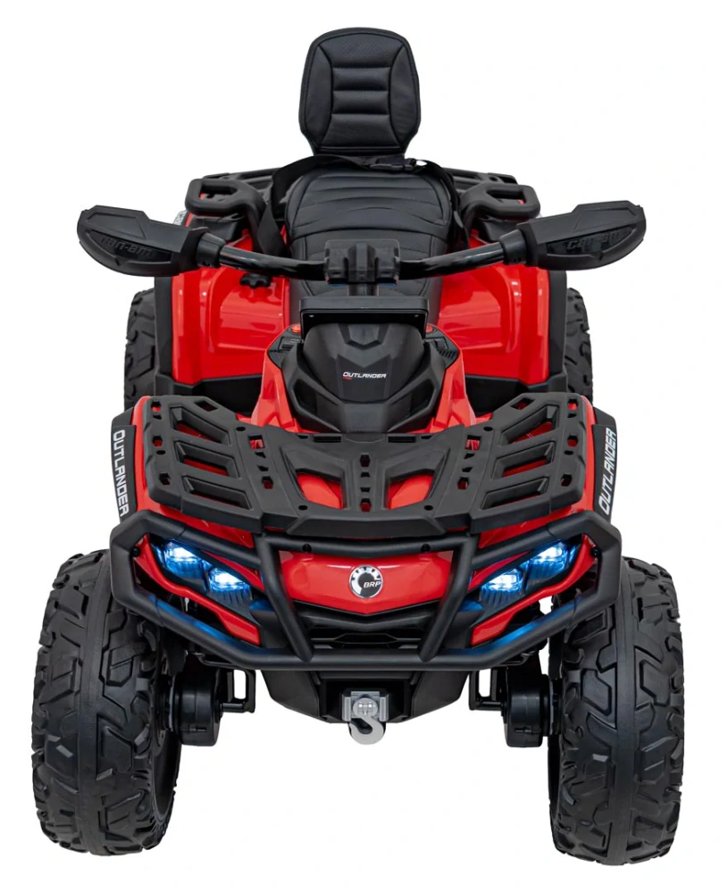 JOKO Elektrická Štvorkolka Can Am Outlander ATV 4x45W, penové kolesá, kožené sedadlo, nosnosť 50kg, Diaľkové ovládanie, červená