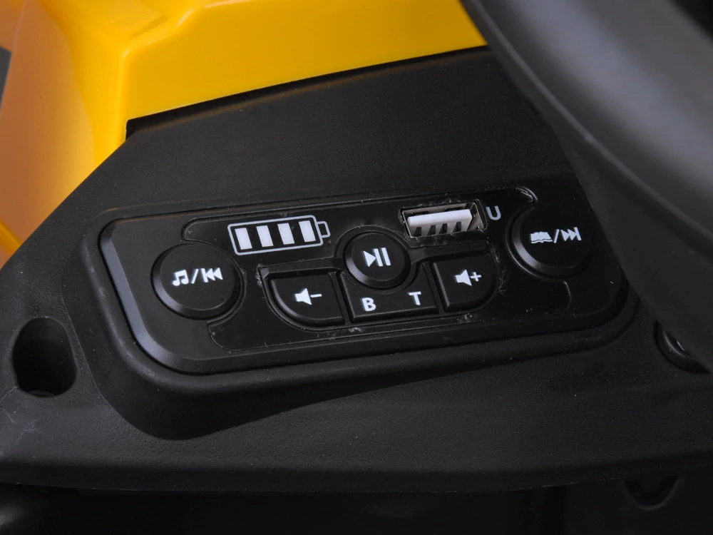 JOKO Elektrický traktor Bager-nakladač CAT, diaľkové ovládanie, otočné sedadlo, žltý