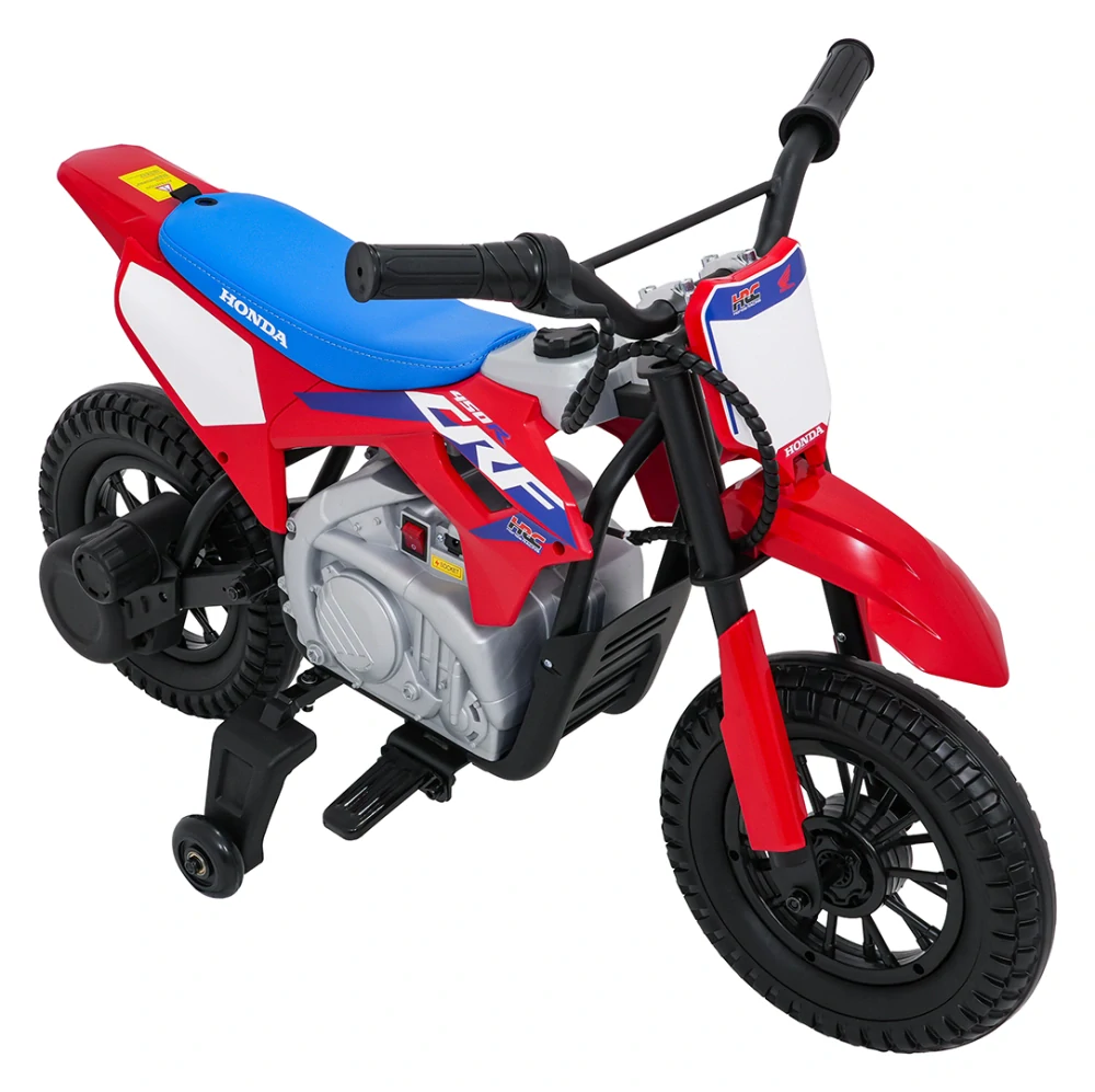 JOKO Elektrická Motorka HONDA CFR450R, penové kolesá, kožené sedadlo, čierna