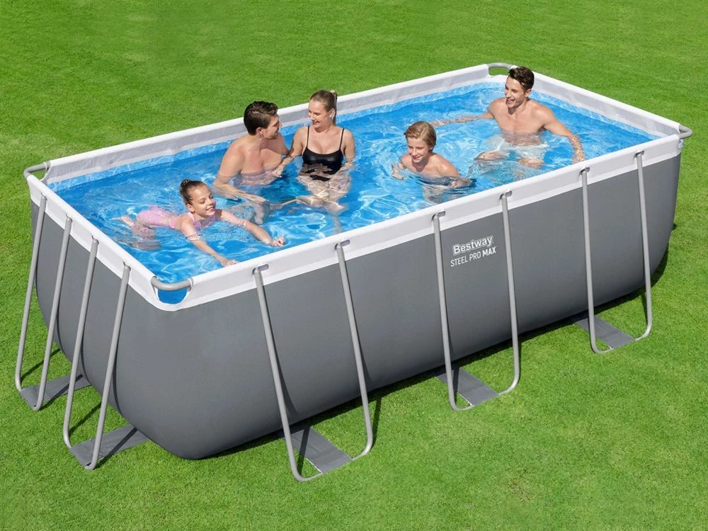 Bestway 56457 Bazén s kovovou konštrukciou POWER STEEL 412 cm x 201 cm x 122 cm + piesková filtrácia + rebrík