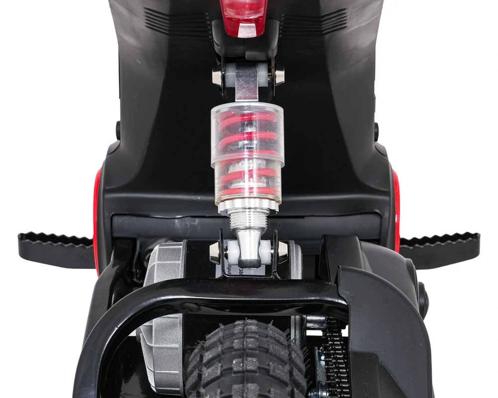 JOKO Elektrická Motorka RZ56 MAX 350W s Reťazovým Pohonom 24V, Nafukovacie kolesá, Kožené sedadlo, nosnosť 65kg, červená