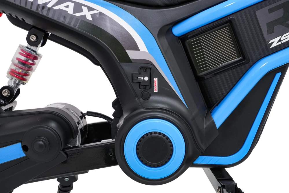 JOKO Elektrická Motorka RZ56 MAX 350W s Reťazovým Pohonom 24V, Nafukovacie kolesá, Kožené sedadlo, nosnosť 65kg, modrá