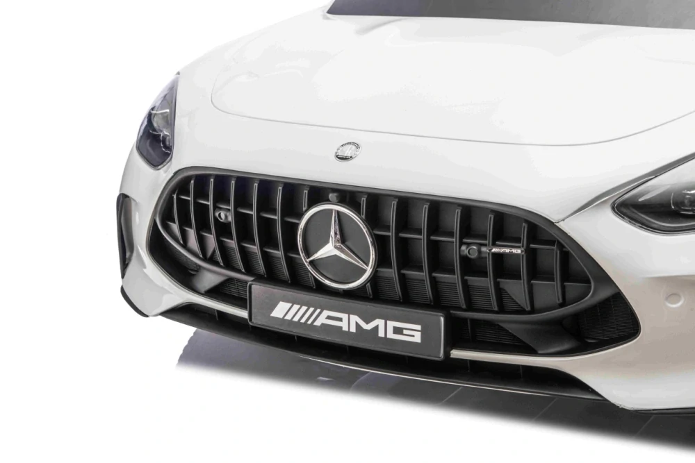 JOKO Mercedes Benz GT63 AMG 4x200W, Dvojmiestne Kožené sedadlo, nosnosť 90kg, penové kolesá, biele