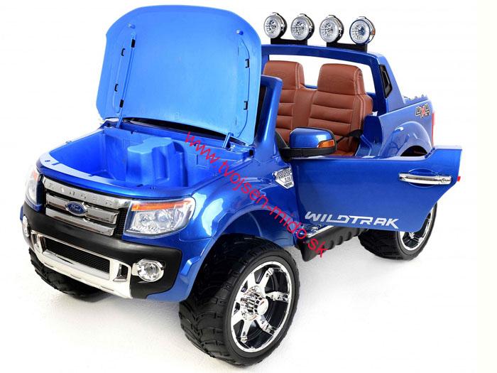 JOKO Elektrické autíčko Ford Ranger, kožené sedadlo, modré lakované