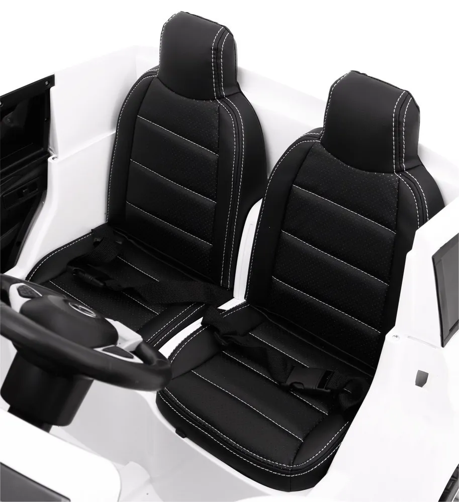 JOKO Elektrické autičko Mercedes BENZ GLS 63 AMG 4X4, Dvojmiestne, Lakované, USB, Kožené sedadlá, Penové kolesá, nosnosť 40kg, biele