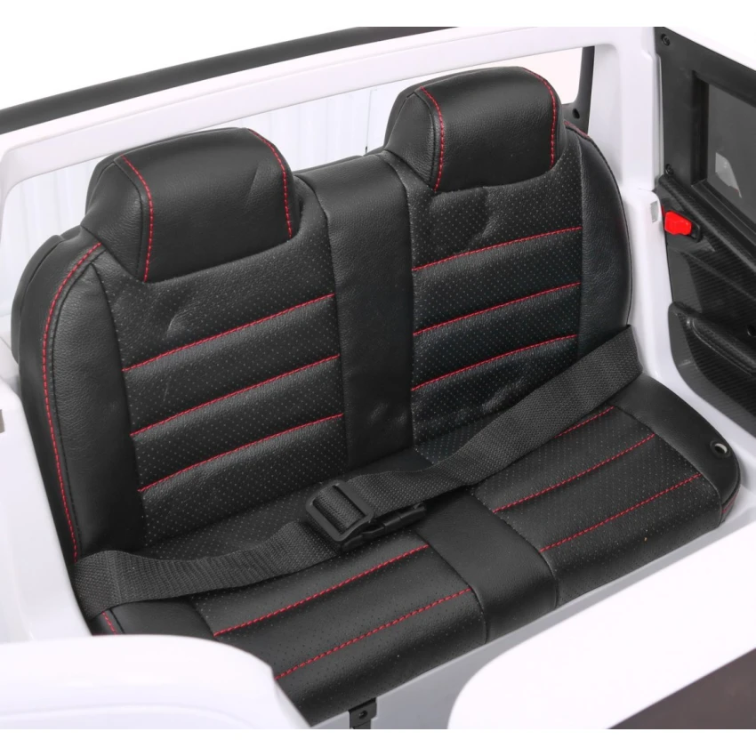 JOKO Elektrické autíčko Mercedes Benz X-Class, MP4 LCD panel, dvojmiestne, penové kolesá, kožené sedadlo, nosnosť 50kg, biele