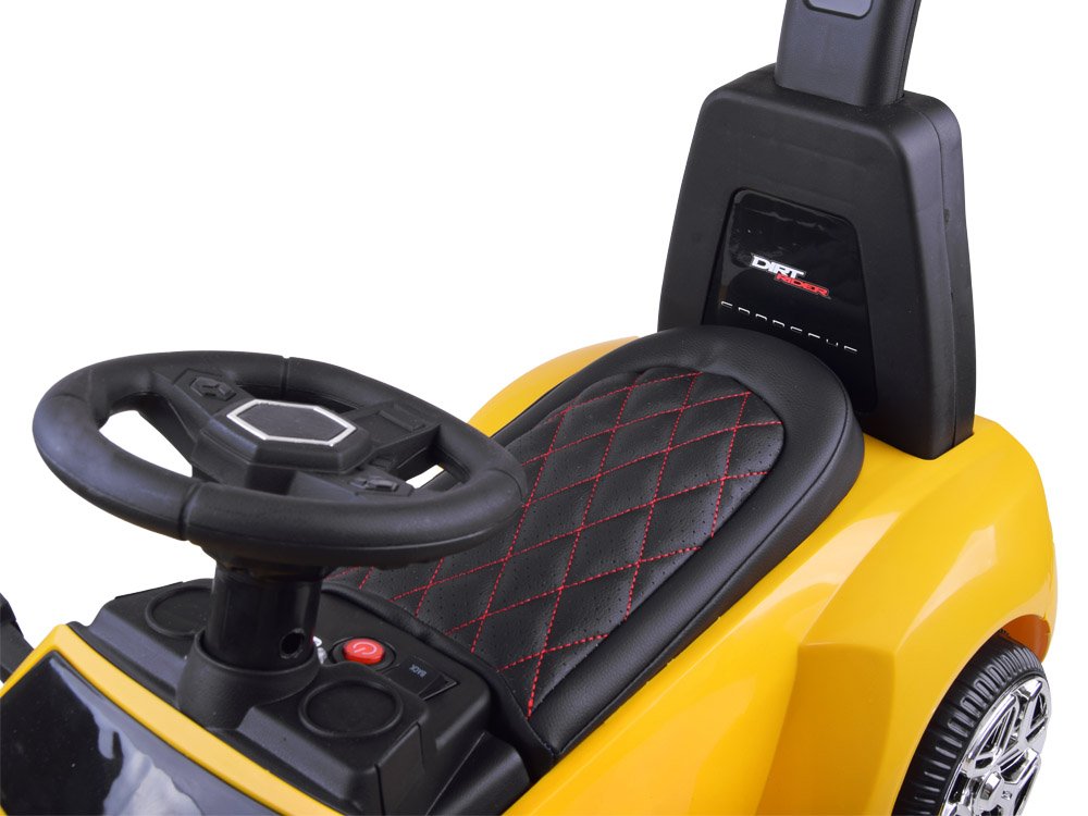 JOKO Elektrické autíčko, odrážadlo 3v1, kožené sedadlo, Led svetlá + rukoväť pre rodiča