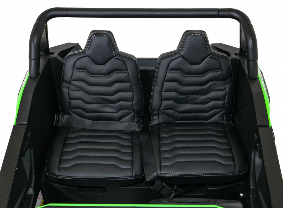 JOKO Elektrické autíčko Buggy ATV STRONG Racing 180W 24V, nosnosť 100kg, brzdový pedál, Dvojmiestne, nafukovacie kolesá, zelené