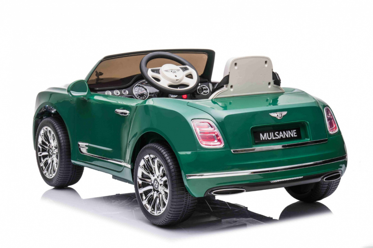 JOKO Elektrické autíčko Bentley Mulsanne, penové kolesá, kožené sedadlo, zelené
