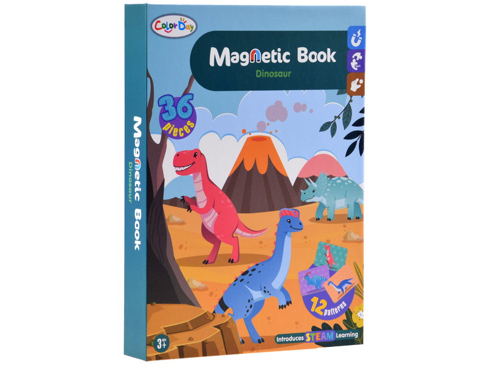 JOKO Magnetická kniha Dinosaury, magnetické puzzle