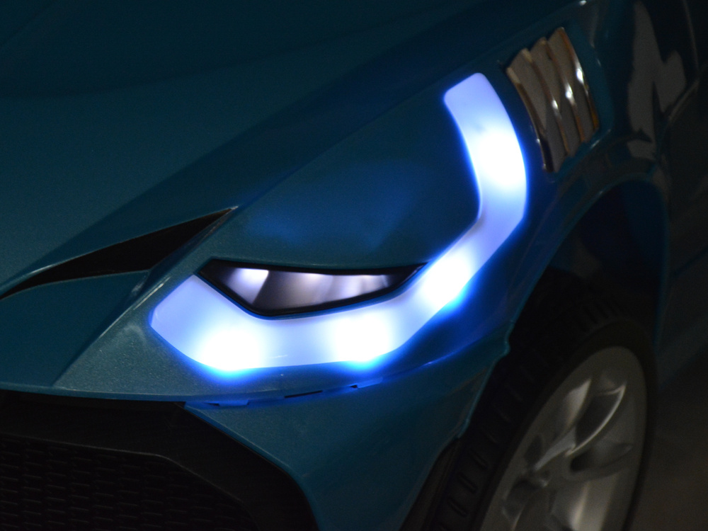 JOKO Elektrické autíčko Cabrio s Efektom Hojdania, penové kolesá, kožené sedadlo, modré