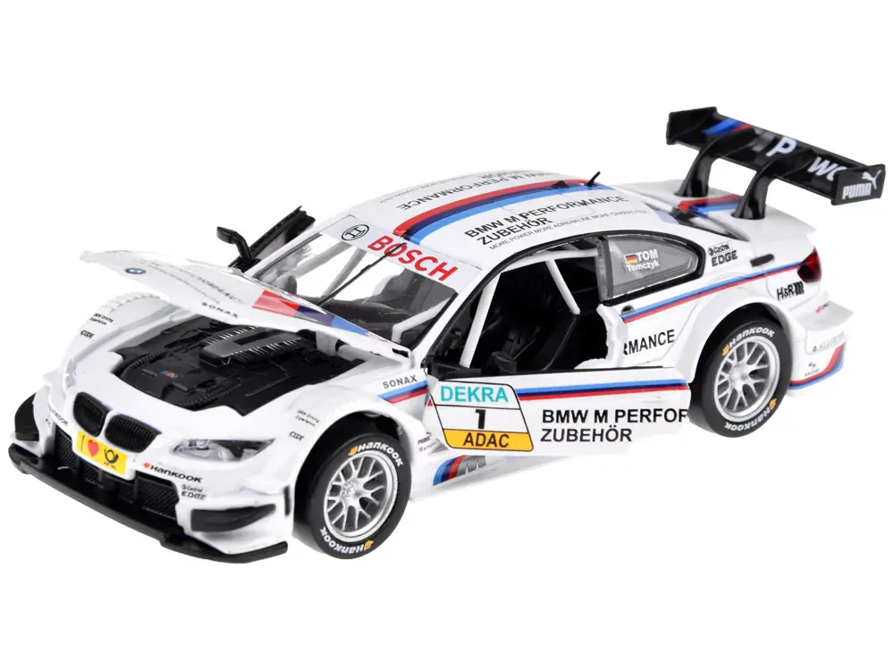 JOKO Kovový Model Autíčka BMW M3 DTM 1:32 so svetlom a zvukom, biele