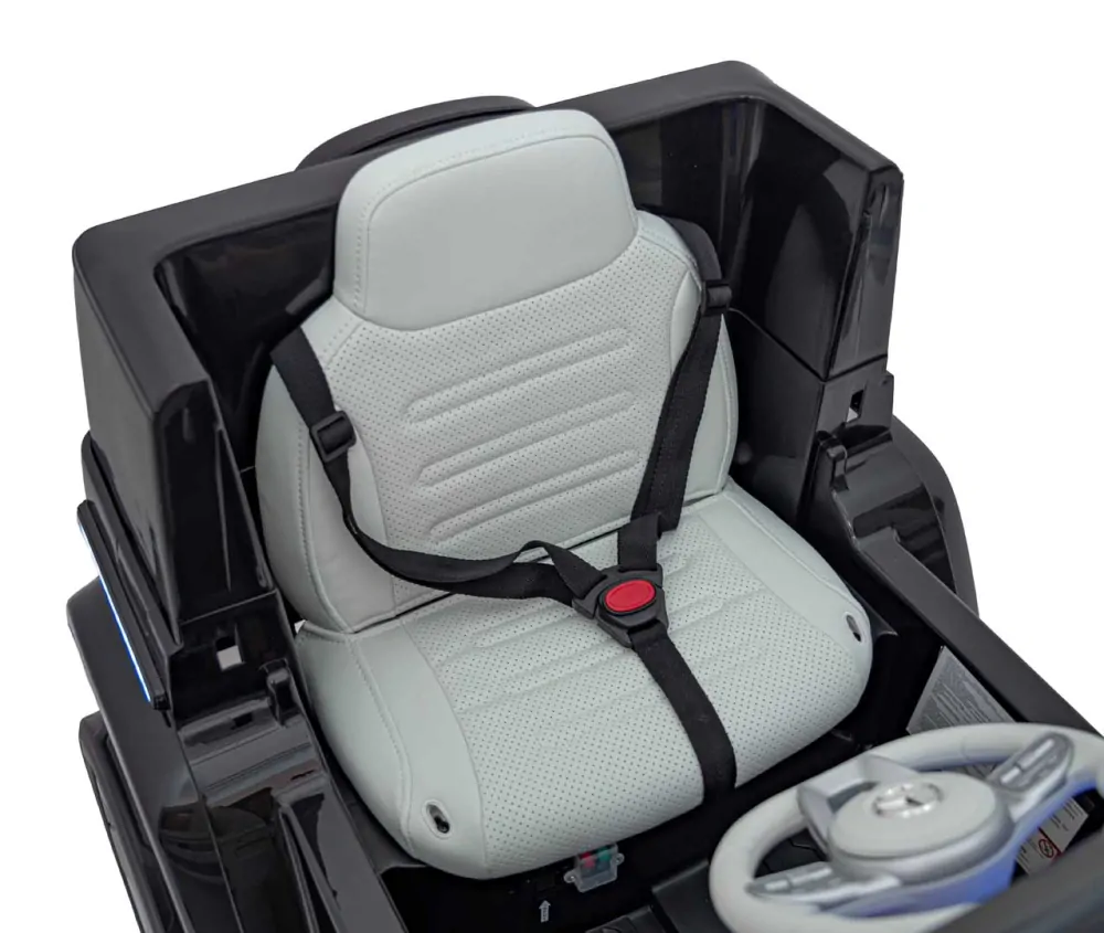 JOKO Elektrické Autíčko Mercedes Benz EQG 4x4, penové kolesá, kožené sedadlo, Prídavné LED svetlá, čierne