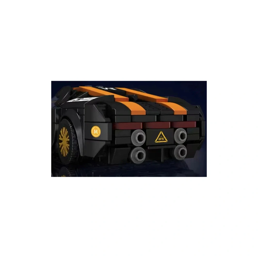 Mould King Technická Stavebnica Športové Auto 386ks + Vitrína, čierne