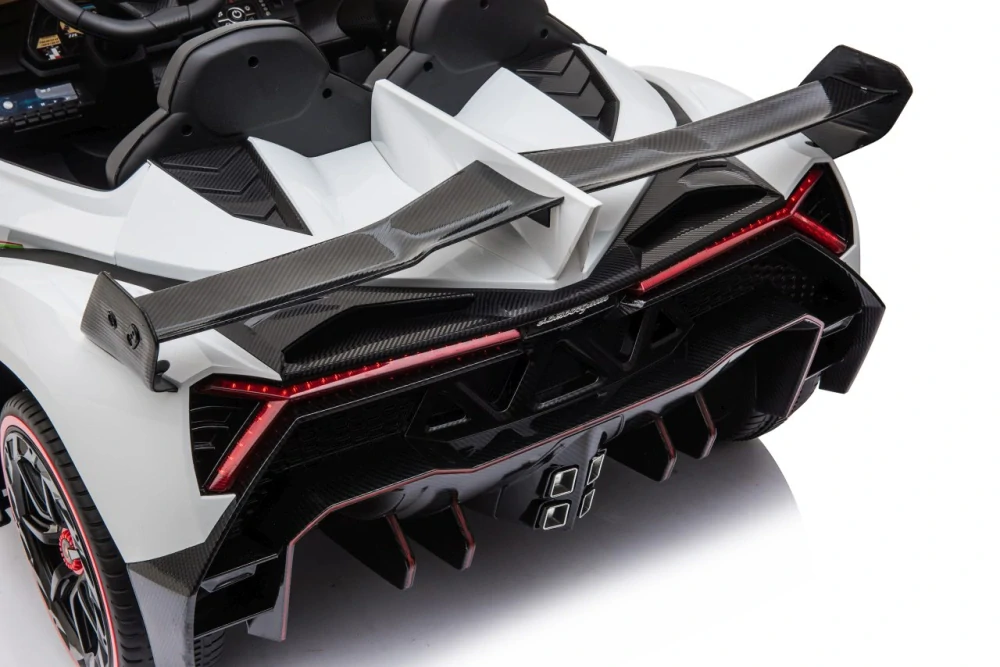 JOKO Elektrické autíčko Lamborghini Veneno 4x4, penové kolesá, kožené sedadlo, Efekt HOJDANIA, nosnosť 50kg, červené