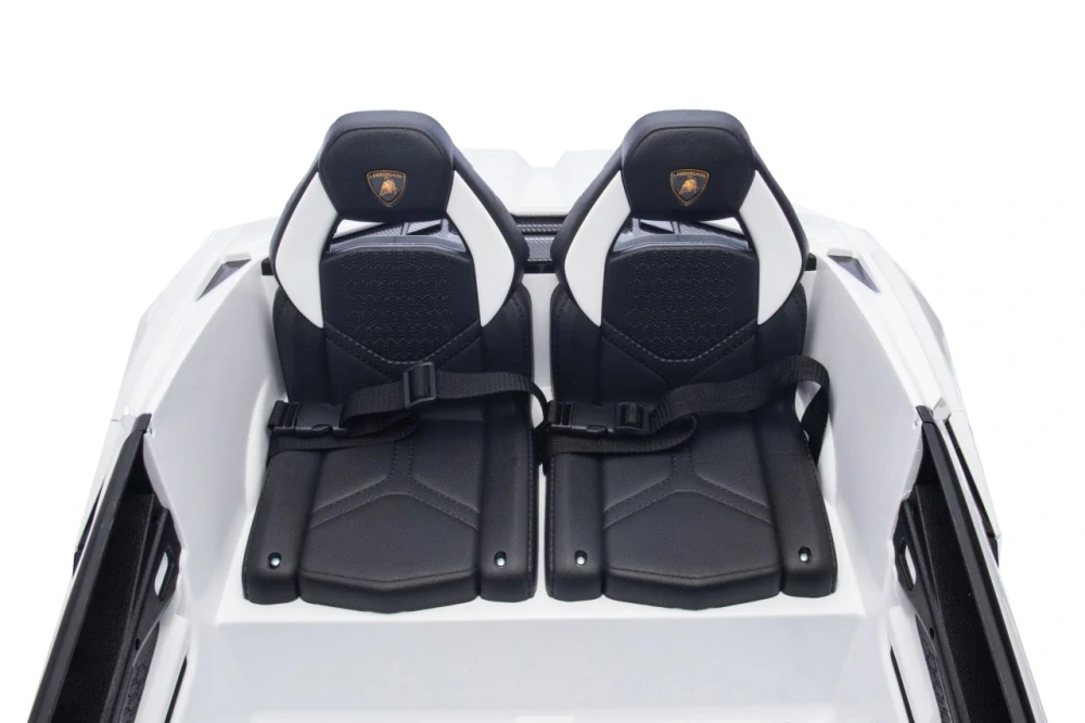 JOKO Elektrické autíčko Lamborghini Revuelto XL 4x4 24V, Dvojmiestne Kožené sedadlo, Penové kolesá, FM rádio, Nosnosť 60kg, biele