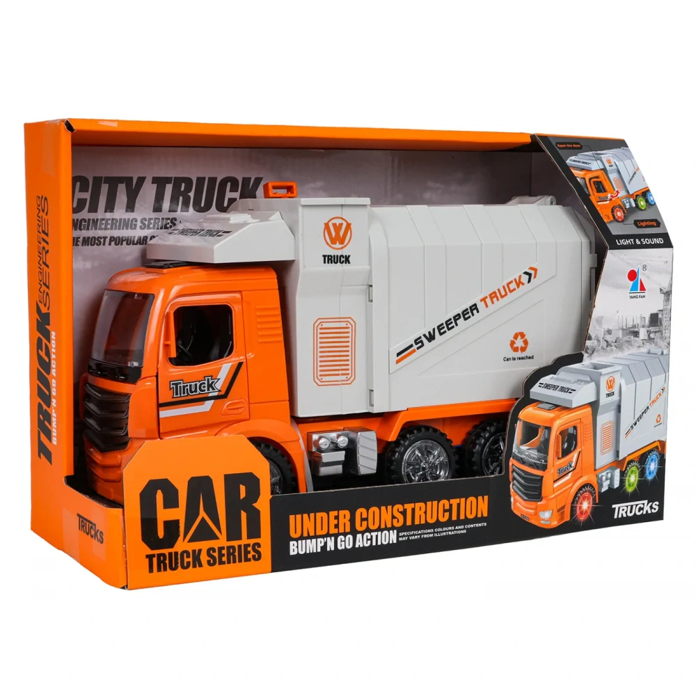 JOKO Smetiarske auto so svetlom a zvukom, oranžové