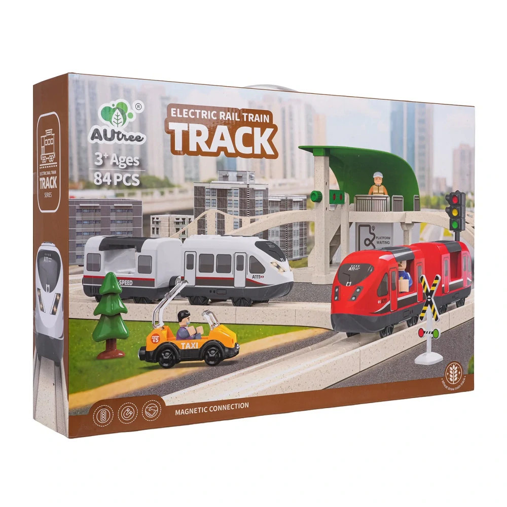 JOKO Interaktívna Vlaková súprava so svetlom a zvukom + Tunel a Semafór na batérie 80ks