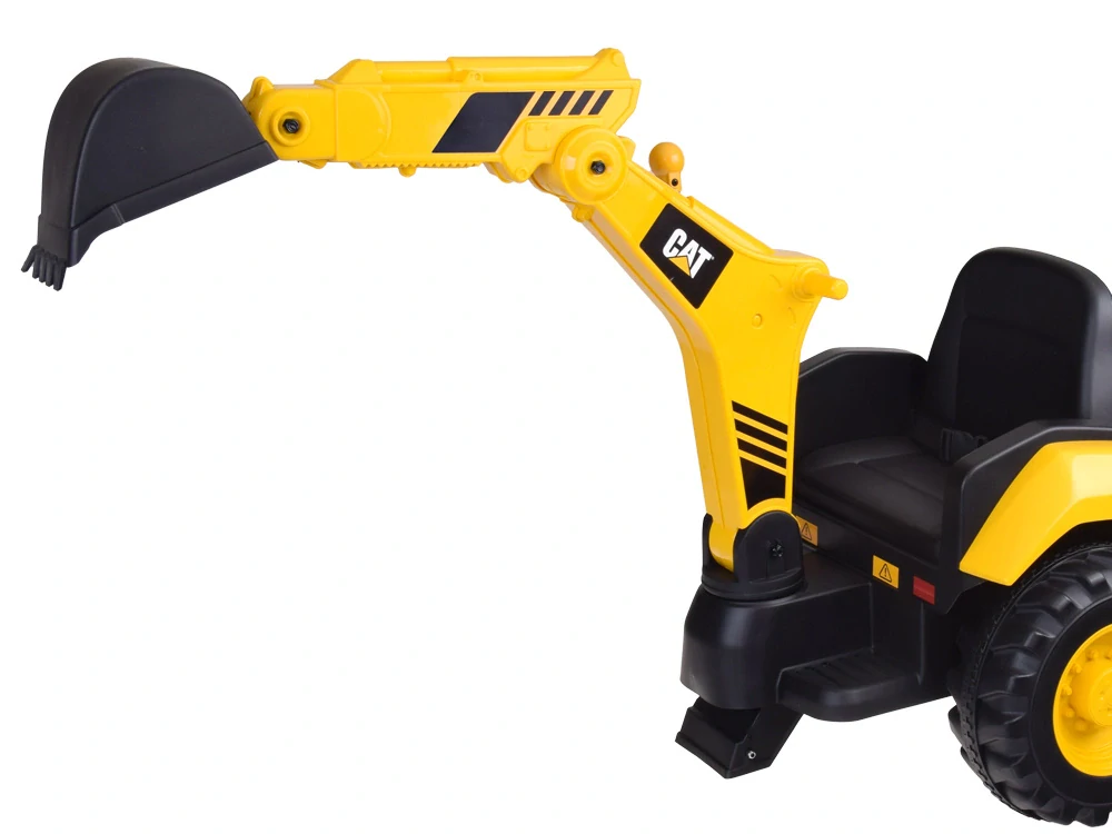 JOKO Elektrický traktor Bager-nakladač CAT, diaľkové ovládanie, otočné sedadlo, žltý