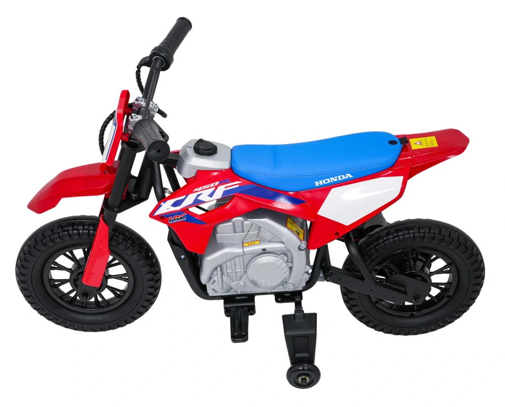 JOKO Elektrická Motorka HONDA CFR450R, penové kolesá, kožené sedadlo, čierna