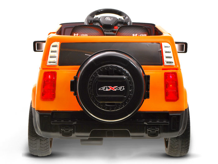 JOKO Elektrické autíčko HUMMER VELOCITY, penové kolesá, USB, MP3, RC, červené