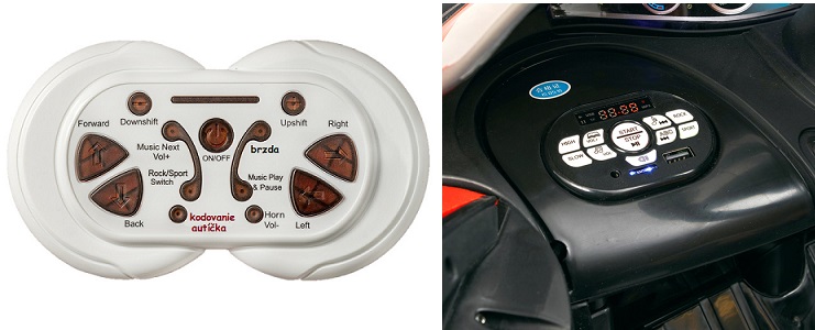 JOKO Elektrické autíčko Bugati s efektom Hojdania, kožené sedadlo, USB, červené