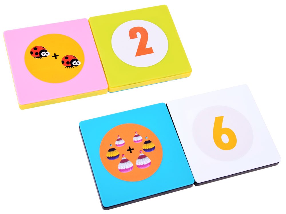 JOKO Magnetické kocky s číslami a zvieratami na učenie matematiky 45ks 