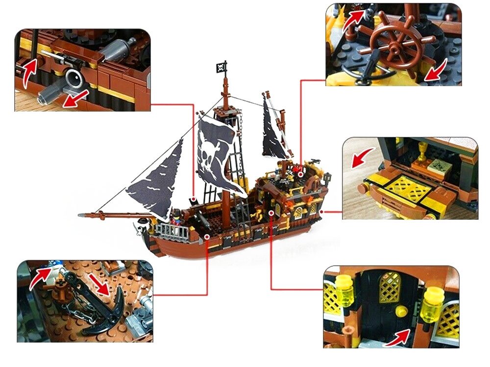 JOKO Stavebnica Pirátska Loď 722ks